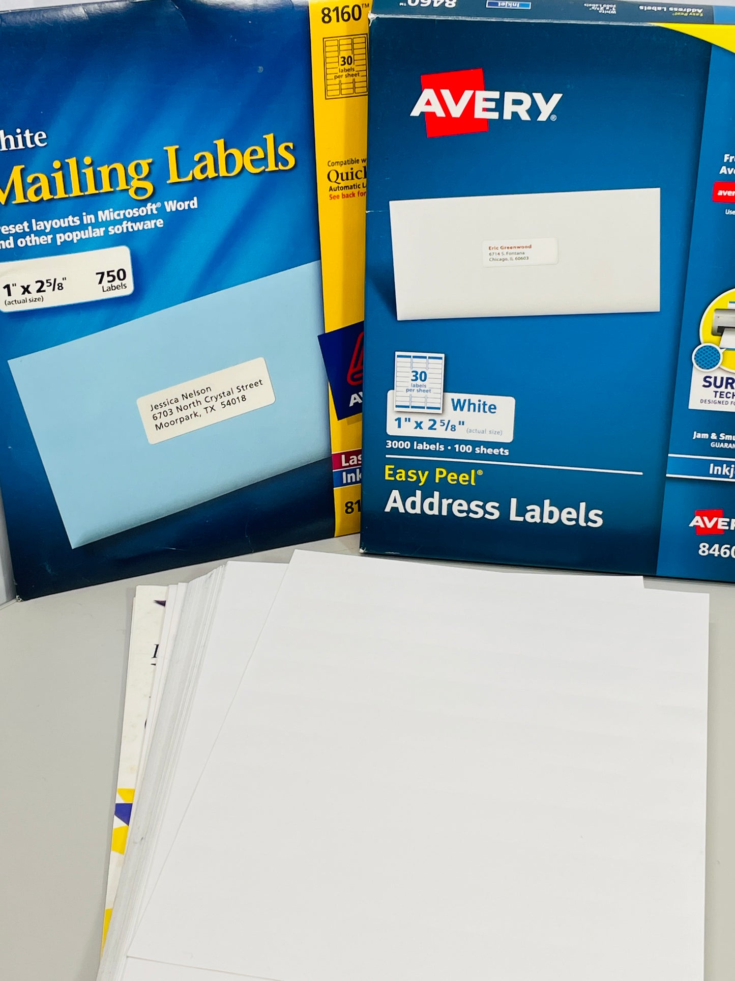 Large LOT Ink/Laserjet Printer Paper Specialy Papers: Labels, Business Cards +