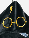 Harry Potter Hogwarts Cozy Fuzzy Hooded One Piece Sleeper Pajamas or Costume! Adult XL FRESHLY LAUNDERED TOO!