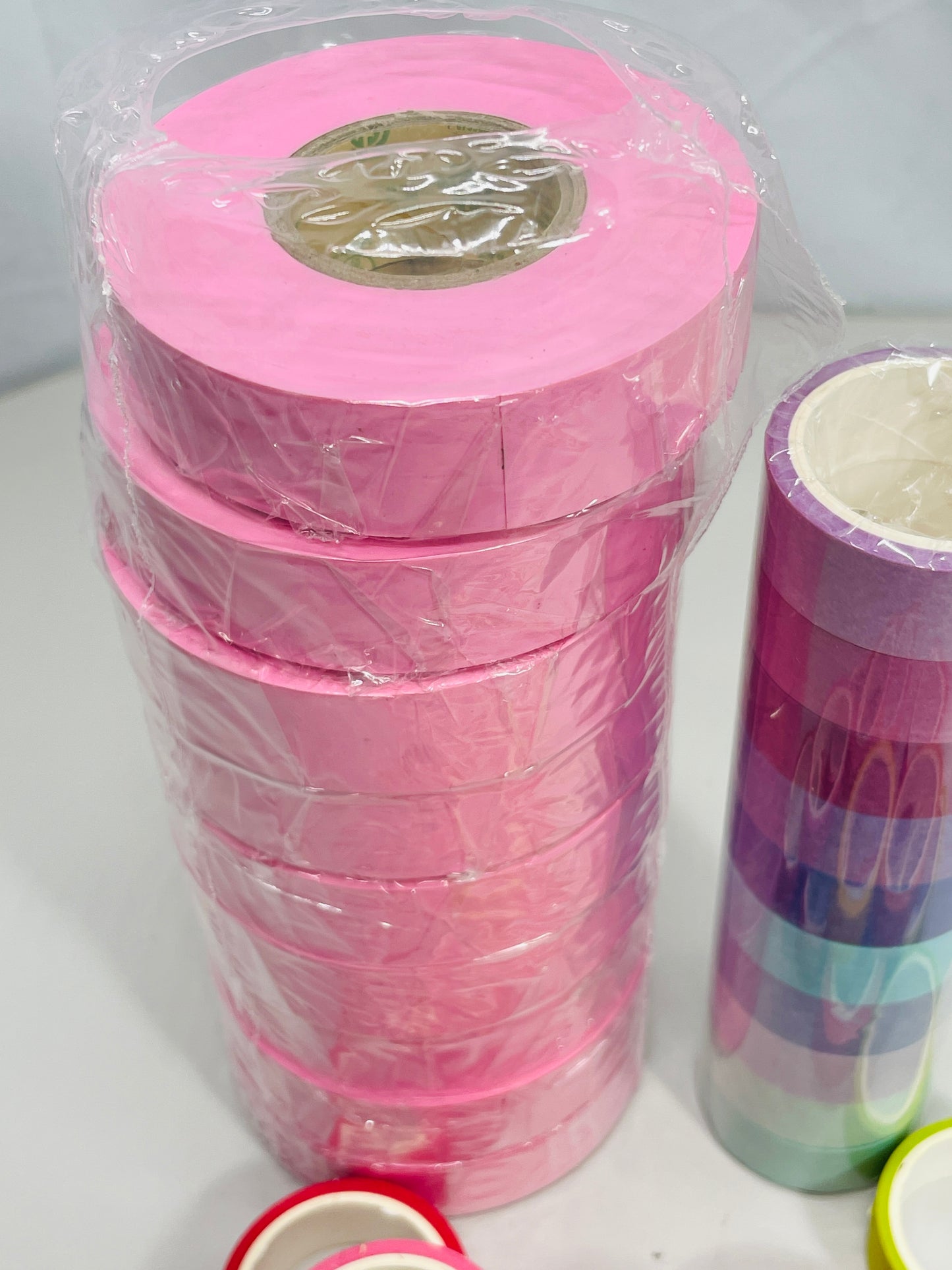 Crafting tape LOT 30 Multiple Colors Includes Washi Tape and Pink Vinyl Tape