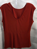 Tahari Burnt Orange Shirt Ladies M