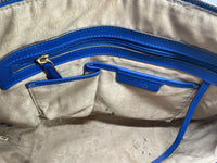 Michael Kors MK Purse Blue Pebble Leather Well Loved