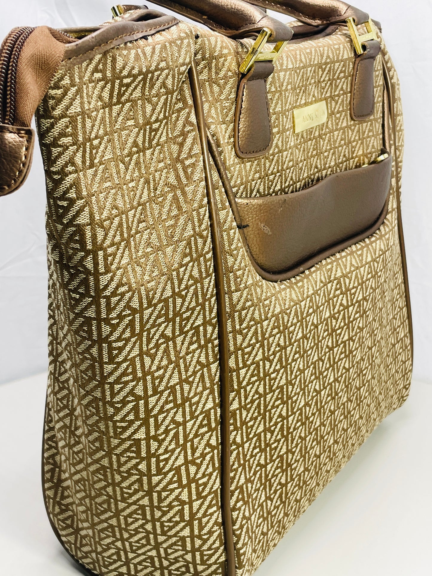 Anne Klein Luggage Signature Tote Bag Metallic Copper/Bronze Accents