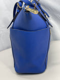Michael Kors MK Purse Blue Pebble Leather Well Loved