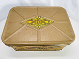 VINTAGE Tin Box FANCY CAKES and BREADS Large Tin Brown Typical Age Rusting