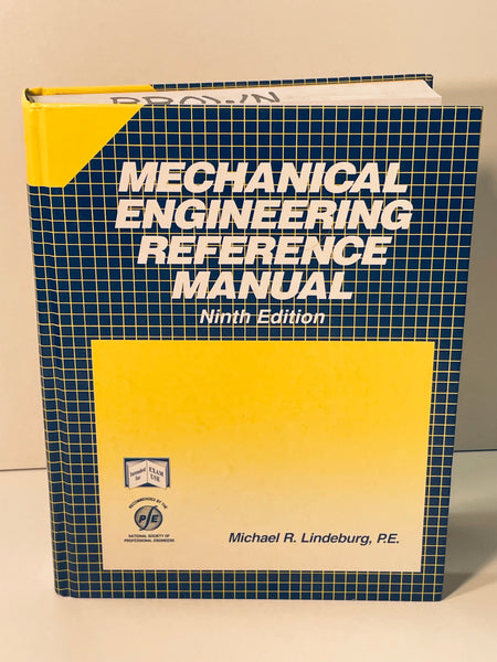BOOK Mechanical Engineering Reference Manual Ninth Edition