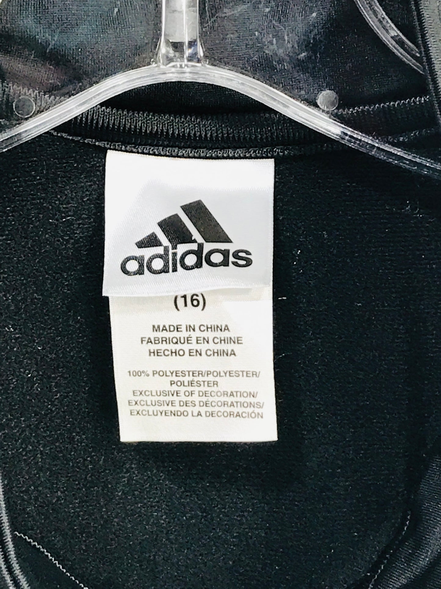 Adidas Black & Pink Zip Jacket Girls 16