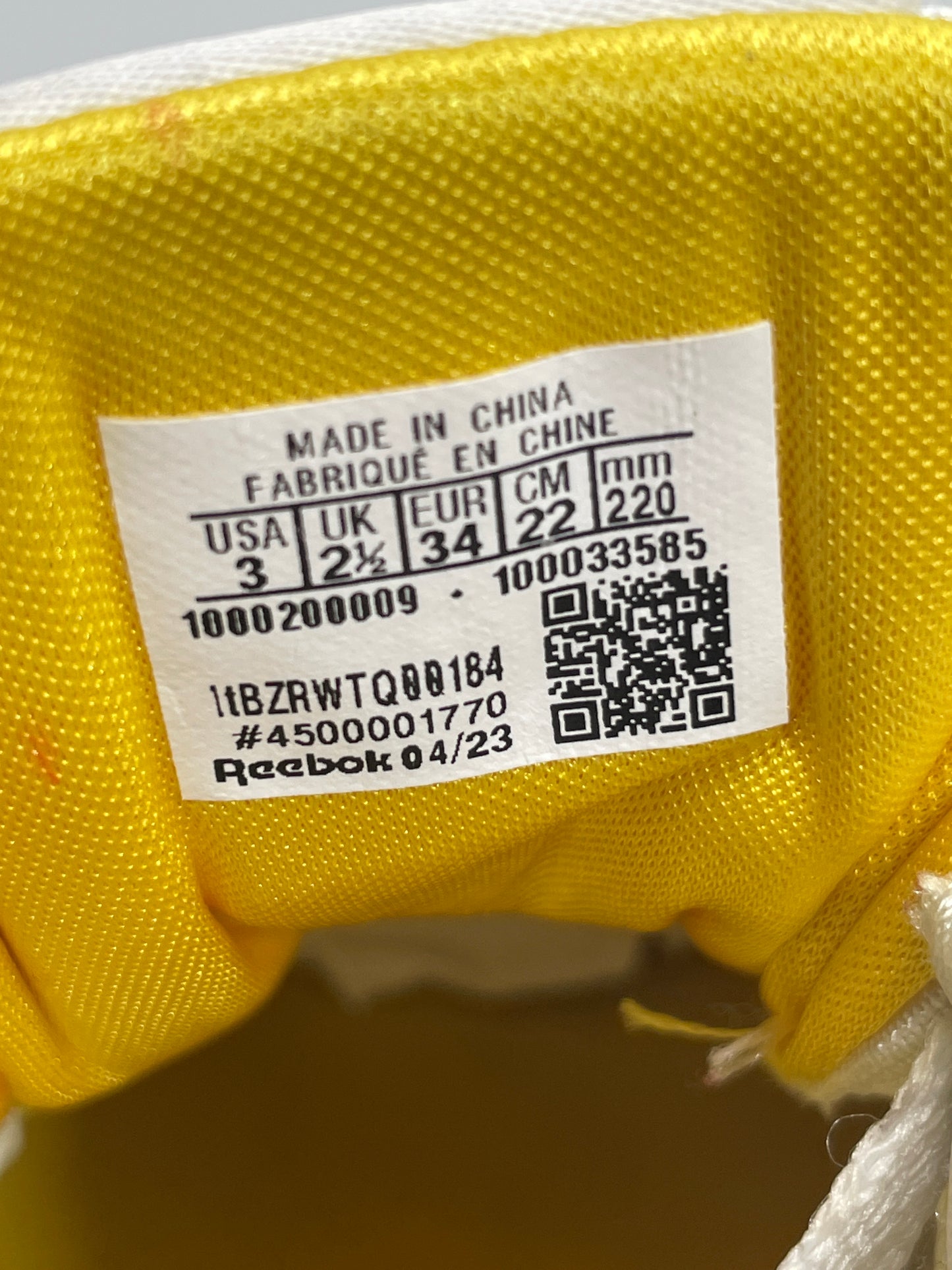 Reebok Classic Running Sneaker White & Pink with Pink Flowers Girls USA 3