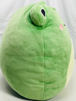 Squishmallows 14" Gloria Smiling Green Frog LT WEAR / STAINING Freshly Laundered