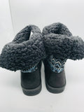 Essentials by Muk Luk Blue Gray Knit Ankle Boot Ladies 8