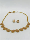 Kate Spade Necklace & Earring Set Gold Tone Costume Fashion Jewelry