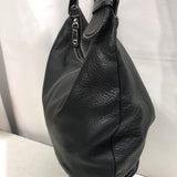 Tigbags Black Pebble Leather Purse Shoulder Bag 14" x 9"