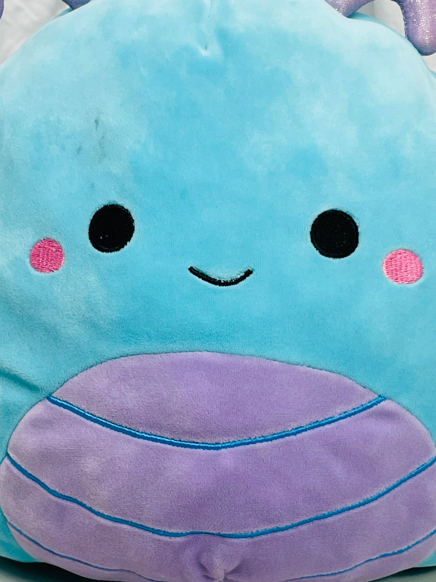 Squishmallows 10" Heather Teal Dragonfly LT WEAR / STAINING Freshly Laundered