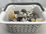Rock Collection Rough Crystals Gemstones 6 lbs of fun! + Fact Book & Samples LOT