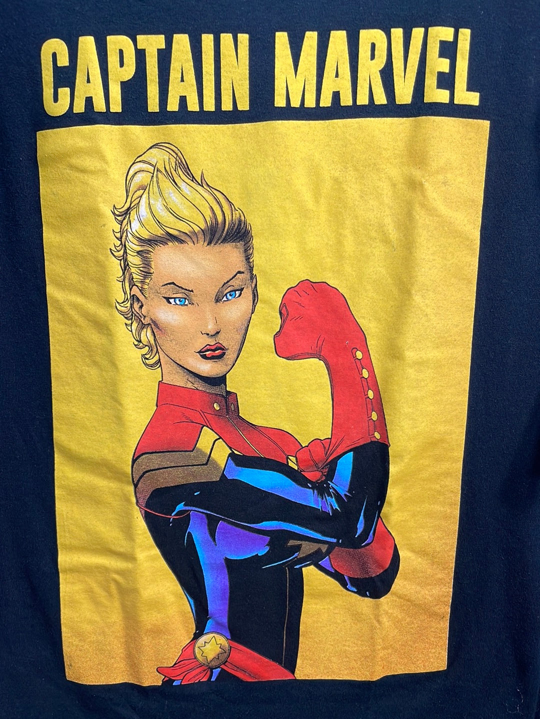 Captain Marvel Graphic Tee Black Adult S