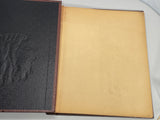 VINTAGE Scrapbook 1950's Hard Leather Bound with Textured Indian Chief Head Embellishment 12x14
