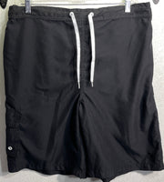 Disney Parks Cargo Shorts Black UNISEX Elastic Waist (34) Adult XL Features Disney Logo DAMAGE