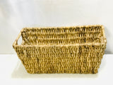 Woven Wicker Basket Rectangle 16" x 8" x 7