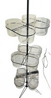 3 Tier Rack Spinner with 12 Plastic Buckets 5' tall Retail, Garden LOCAL PICK UP