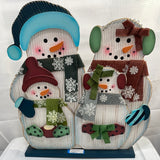 Wooden Snowman Decor Sits in Floor 18" x 20"