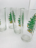 6 Pc Christmas Tree Glass Set