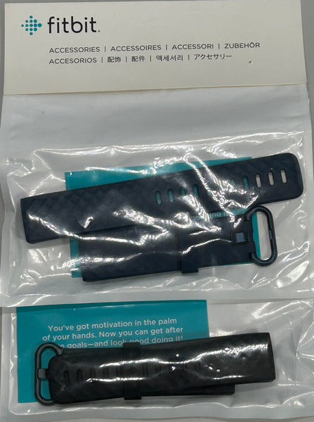 NEW! Fitbit Charge 3 / 4 Watch Band 2 PACK NIP Blue/Black