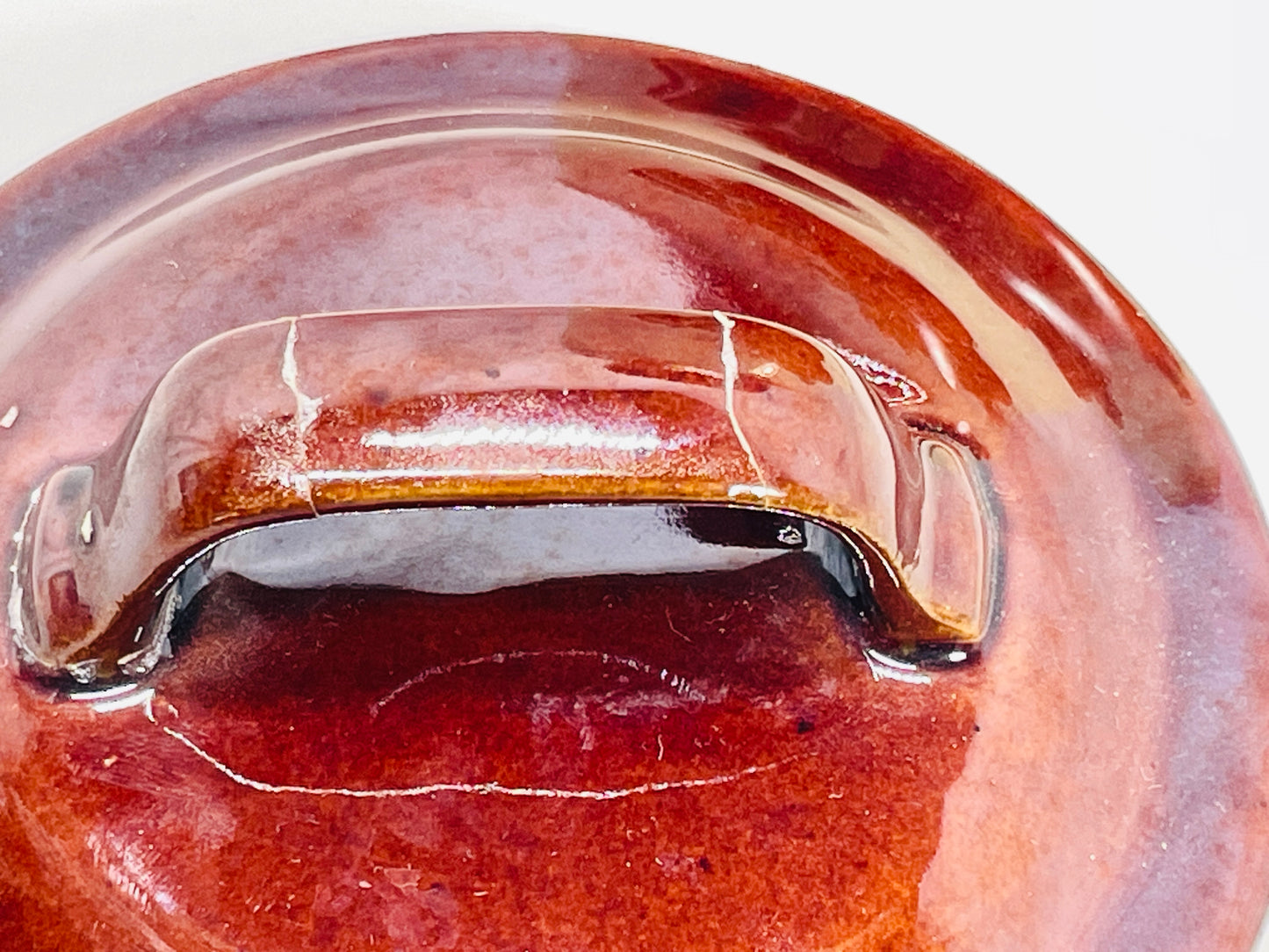 VINTAGE McCoy Pottery #253 FRUIT FESTIVAL Cookie Jar / Canister REPAIRED HANDLE