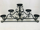 Wrought Iron 5 Pillar Candle Holder Great for a Fireplace 26"