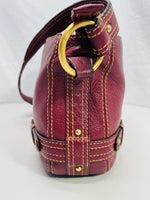 Vintage Etienne Aigner Purse Leather Red Burgundy 77810