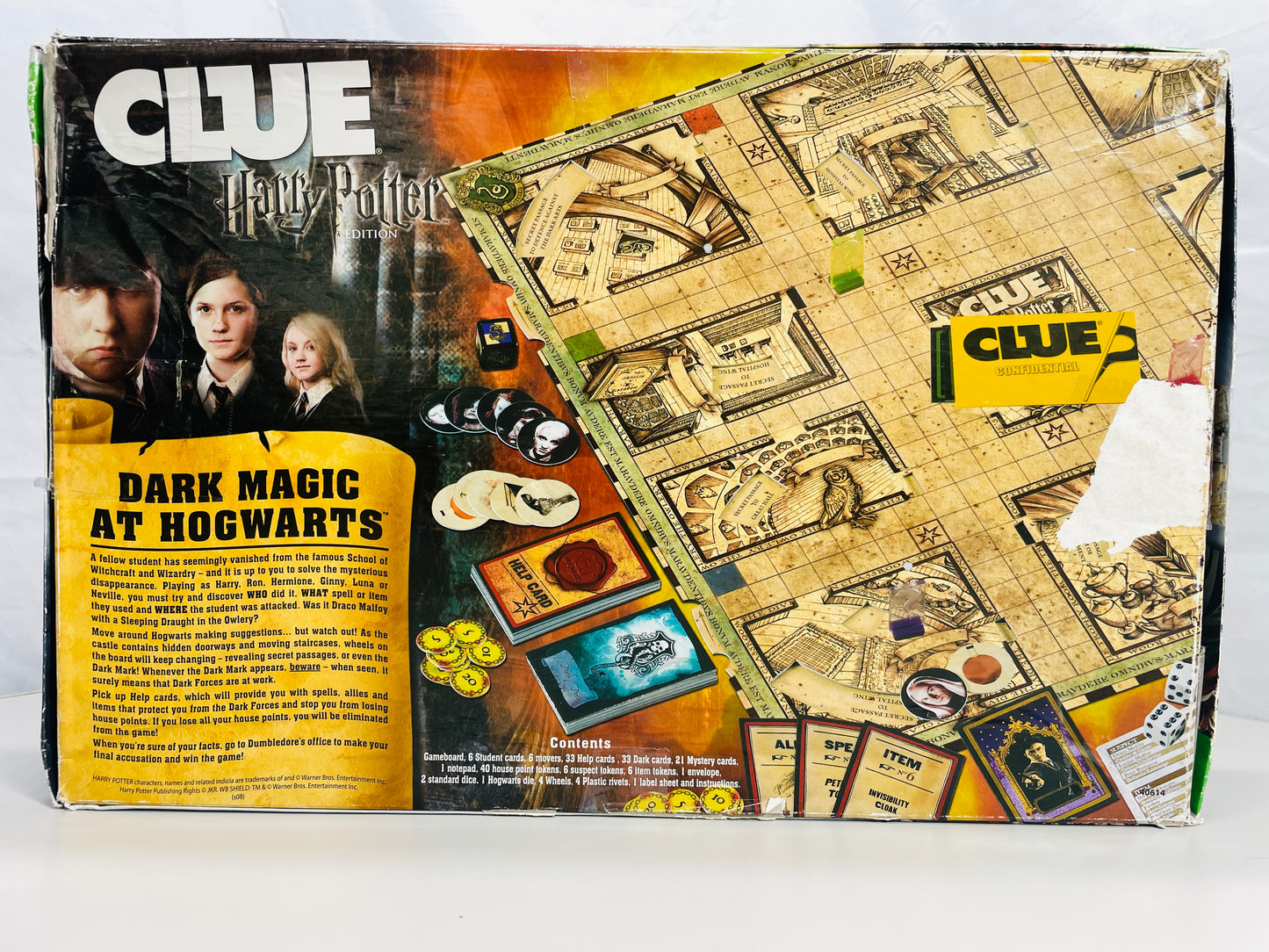 OPEN BOX Harry Potter CLUE Board Game 2009