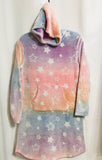 32 Heat Multi-Color Star Pattern Fluffy House Coat/House Dress Girls 14/16