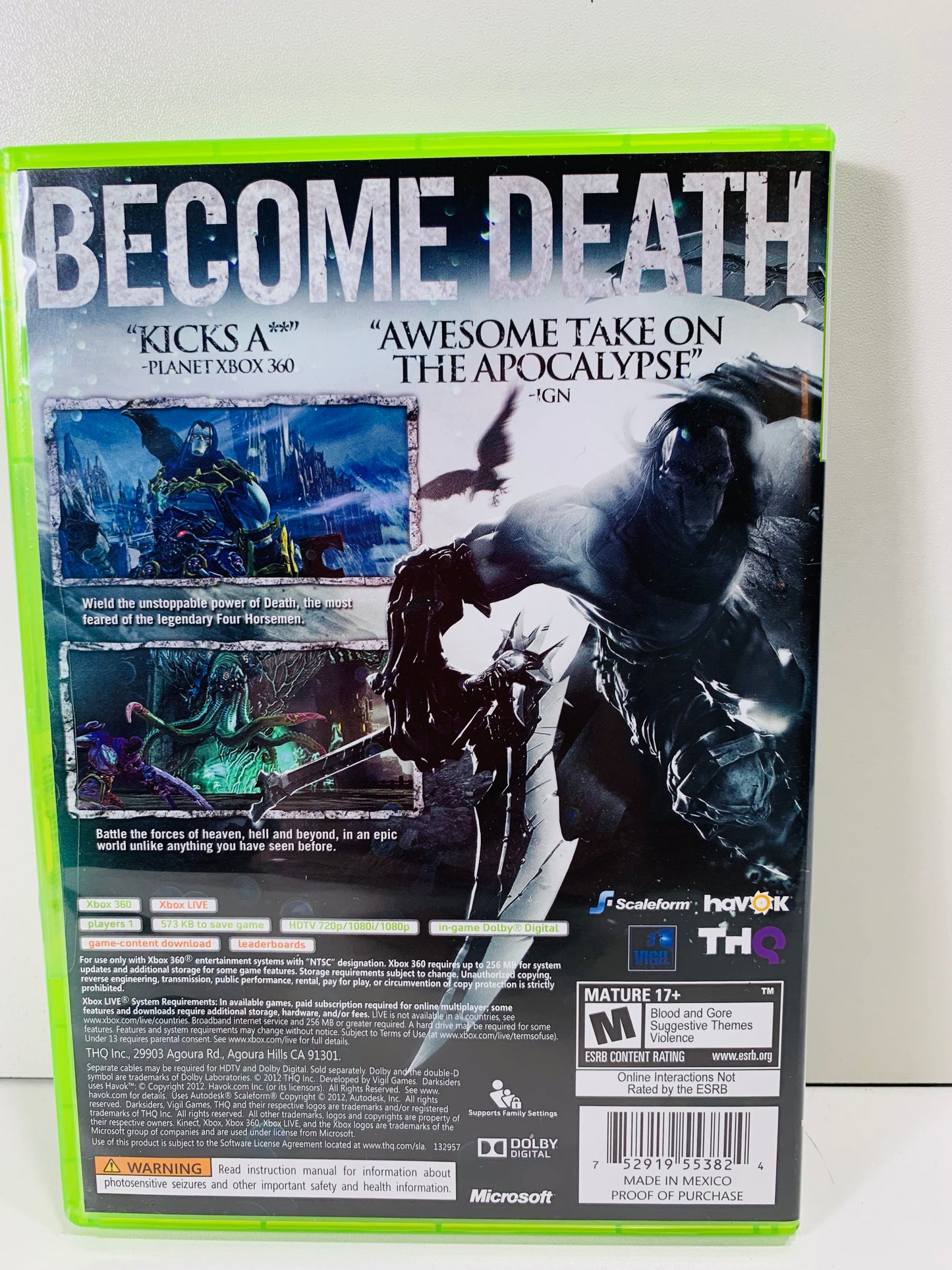 XBOX 360 EXCELLENT CONDITION - Darksider II