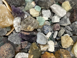 Rock Collection Rough Crystals Gemstones 6 lbs of fun! + Fact Book & Samples LOT