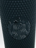 EUC NO STRAW Starbucks Plastic 2021 Black Matte Studded Venti Tumbler, 24 oz