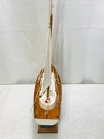 Wooden Sailboat / Yacht Table Top Decor 16" x 21"