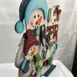 Wooden Snowman Decor Sits in Floor 18" x 20"