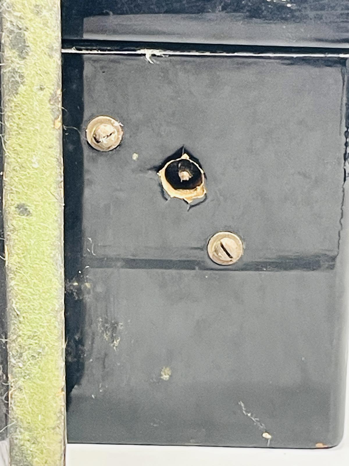 Vintage Japanese Black Laquer Jewelry Box with Windup Dancer (tested) NO KEY