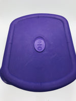 Pyrex Clear Glass Casserole Dish w/ Purple Lid 11" x 8"