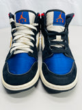 Nike Jordan High Top Sneaker Basketball Shoe Lace Up RETRO Black Blue Red Boys 4Y