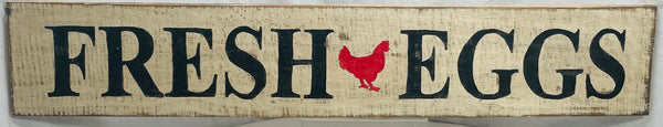 Wall Art Handmade Wooden FRESH EGGS Rustic Farm Decor 30.5" x 6"