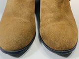 Marc Fisher Ankle Boot Tan Suede Ladies 8 LT WEAR LINING IS CRACKING