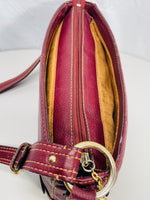 Vintage Etienne Aigner Purse Leather Red Burgundy 77810
