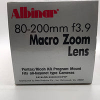 Albinar Macro Zoom Lens 80-200mm f3.9