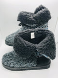 Essentials by Muk Luk Blue Gray Knit Ankle Boot Ladies 8