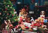 OPEN BOX/UNCOUNTED PUZZLE: Cobble Hill 500 PC Christmas Puppies