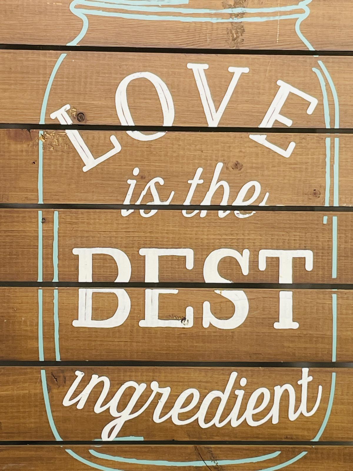 Wall Art Picture Wooden Pallet "LOVE is..." Mason Jar Art 15" x 19" LT WEAR