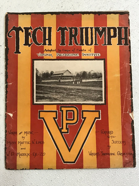 Antique 1919 Piano Sheet Music V.P.I. Tech Triumph