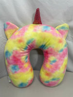 Critter Collection Rainbow Tie Dye Unicorn Neck Pillow Youth