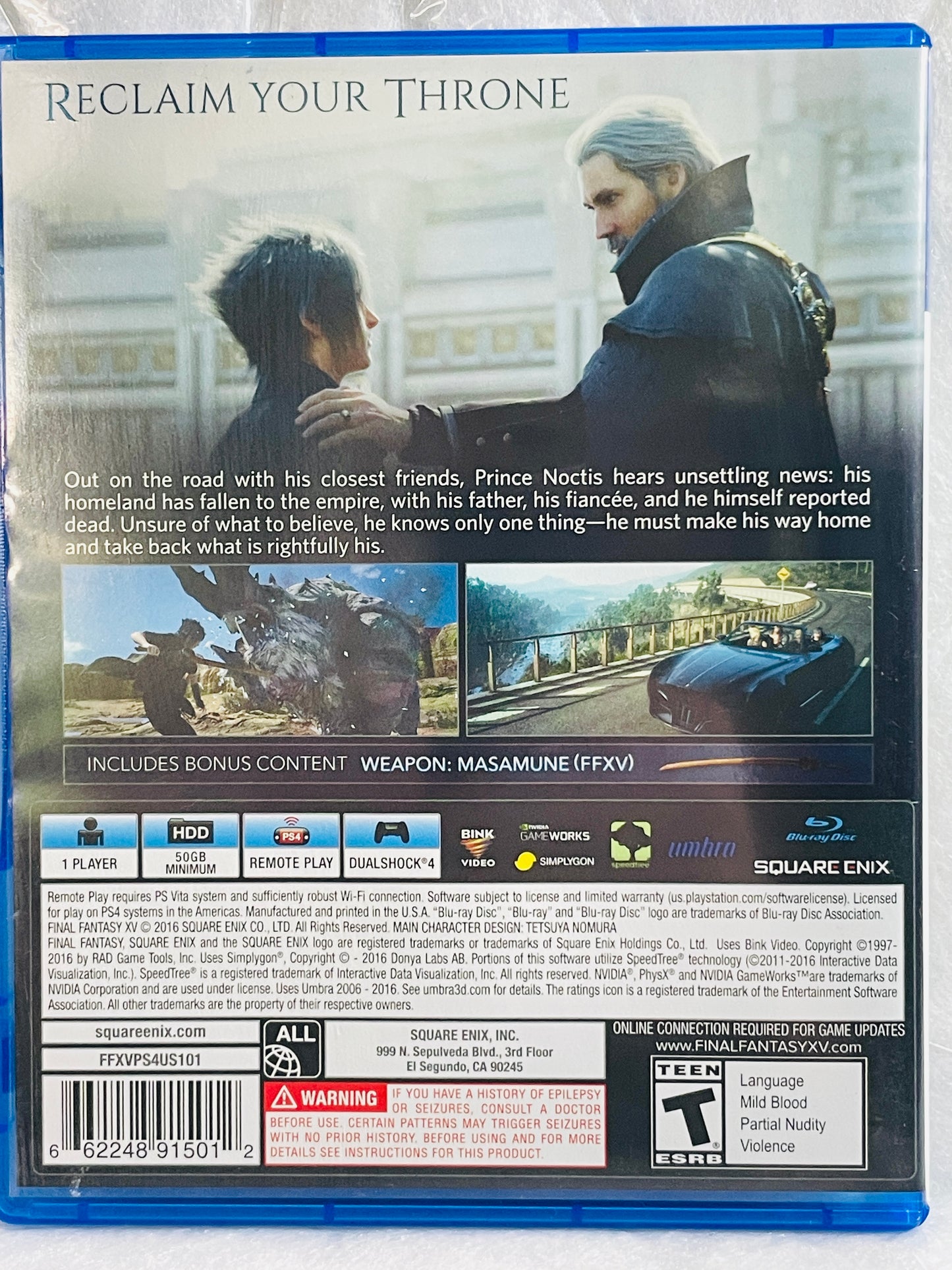 PS4 Game Final Fantasy XV