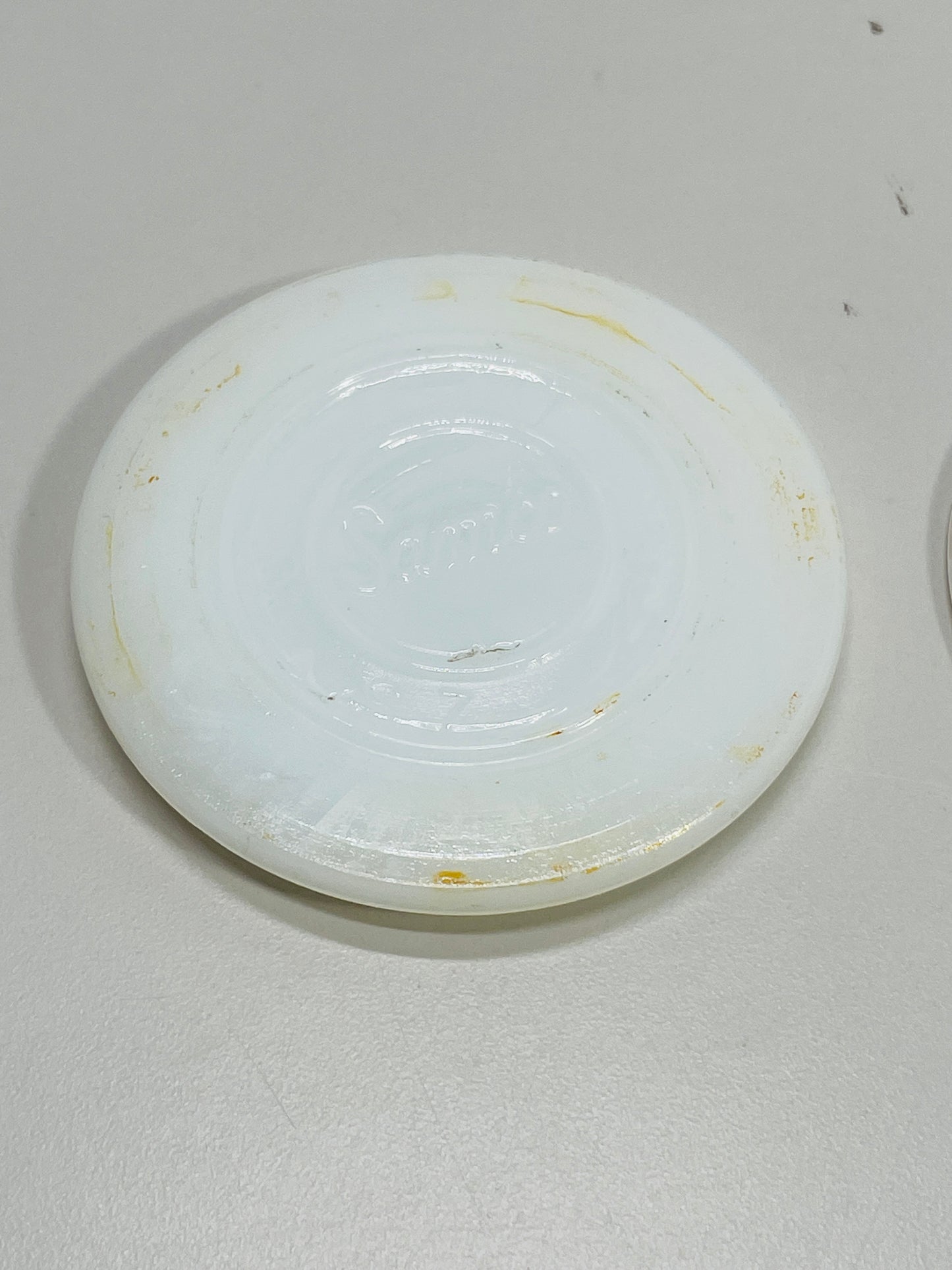 Vintage Samco White Milk Glass Ball Jar Lid 2 pcs