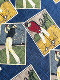 Vintage Tie Jacobs Roberts LTD Golf Themed Mens Neck Tie All Silk